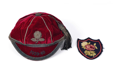 Edgar Brooks Great Britain cap and blazer badge 1939-40.